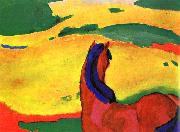 Franz Marc Horse in a Landscape oil painting
